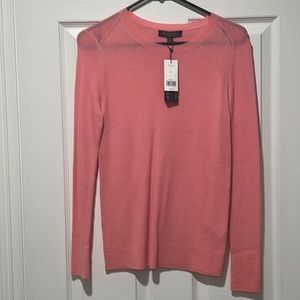 Banana Republic Fine Merino Wool Pullover Pink Sweater S NWT